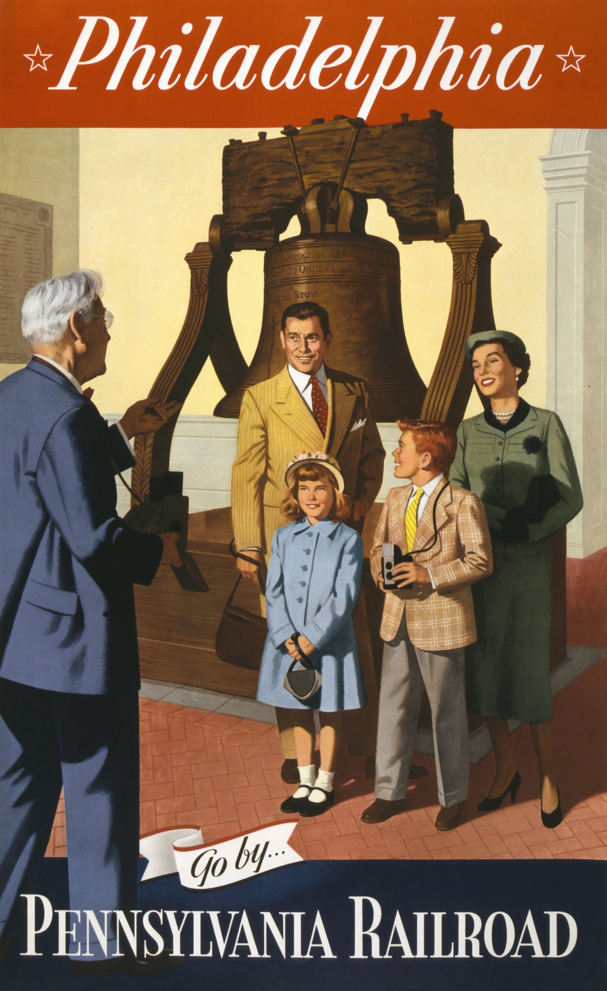 Pennsylvania Railroad - Philadelphia (1955) - original artwork