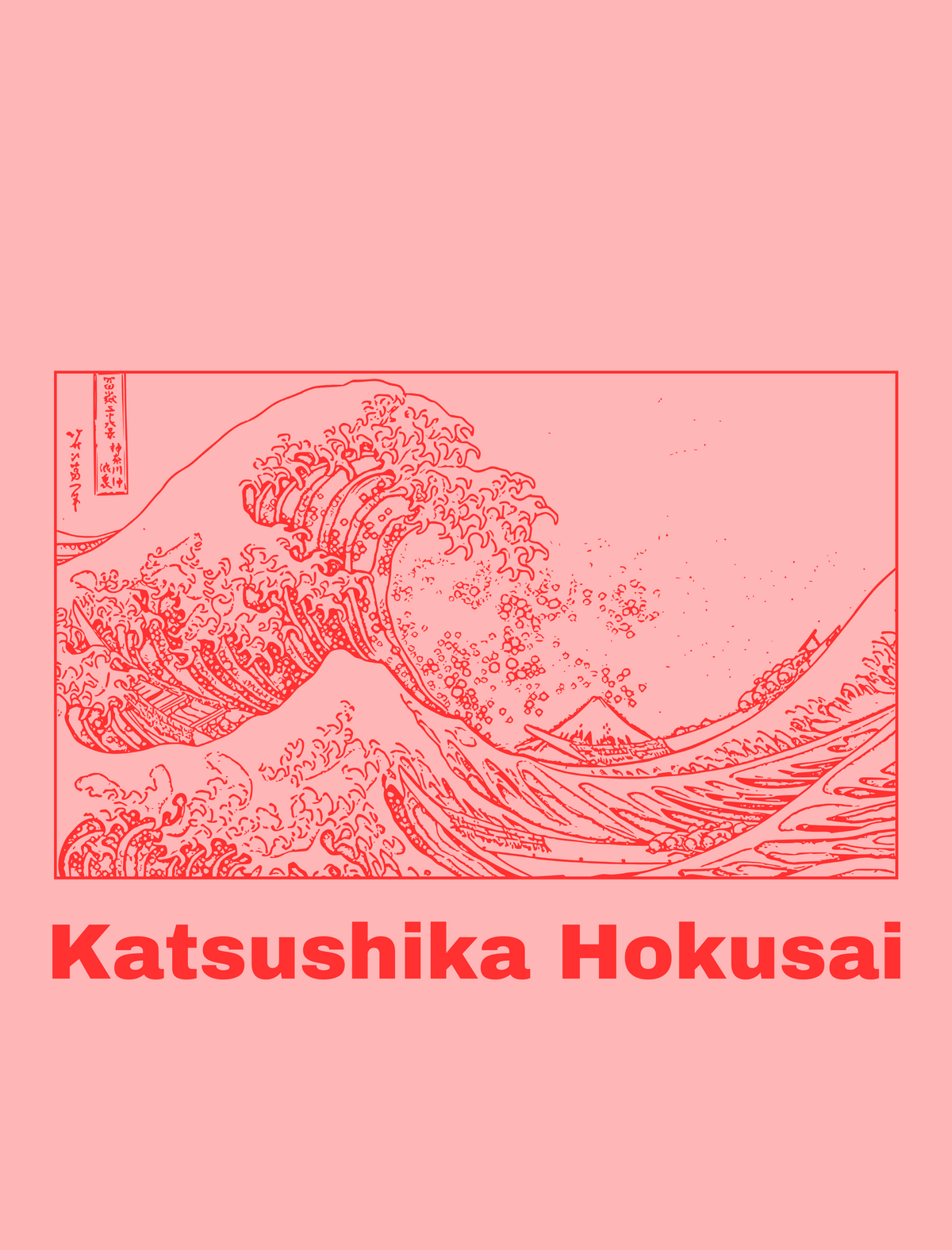 Katsushika Hokusai - The Great Wave (Study) - original artwork
