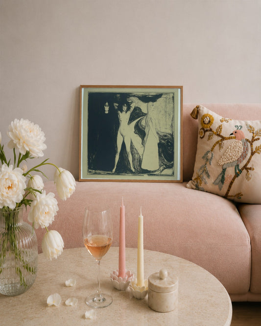 Edvard Munch - The Woman - framed print in a styled room