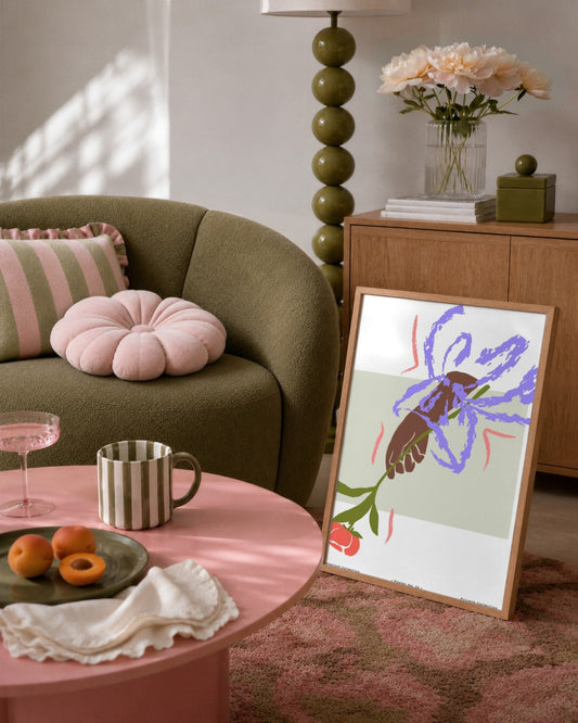 SENT Studio - Blooming Flowers Poster No. 52 - framed print in a styled room
