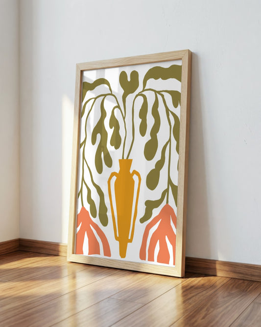 SENT Studio - Blooming Flowers Poster No. 47 - framed print in a styled room