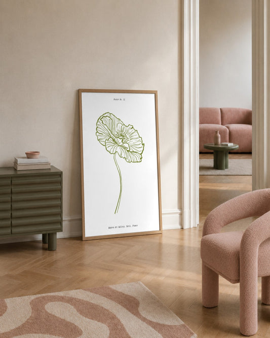 SENT Studio - Blooming Flowers Poster No. 7 - framed print in a styled room