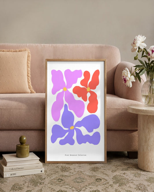 SENT Studio - Blooming Flowers Poster No. 30 - framed print in a styled room