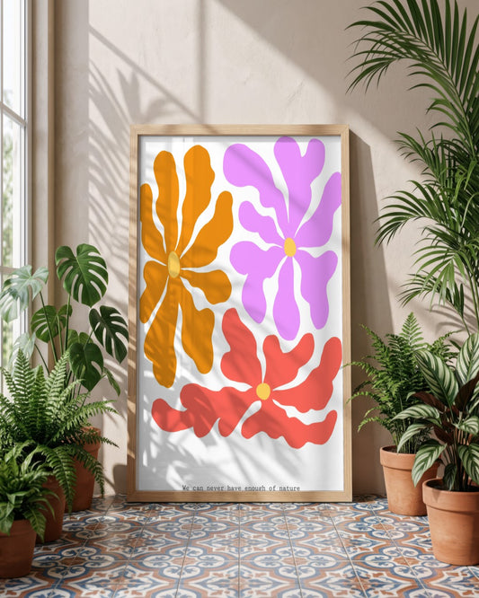 SENT Studio - Blooming Flowers Poster No. 43 - framed print in a styled room