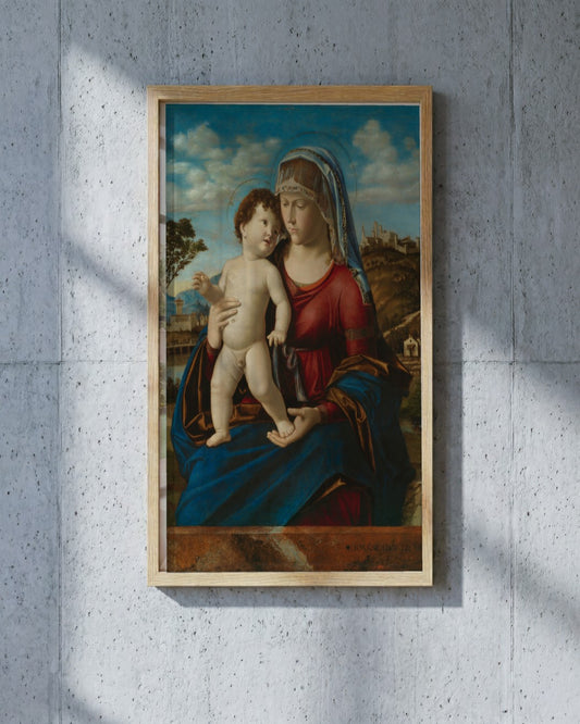 Renaissance Masters - Madonna and Child - framed print in a styled room