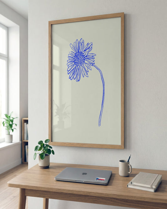 SENT Studio - Blooming Flowers Poster No. 56 - framed print in a styled room