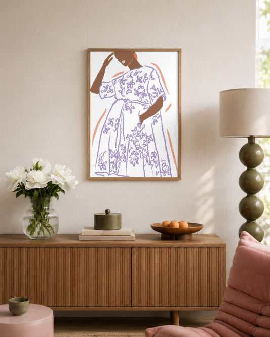 SENT Studio - Blooming Flowers Poster No. 60 - framed print in a styled room