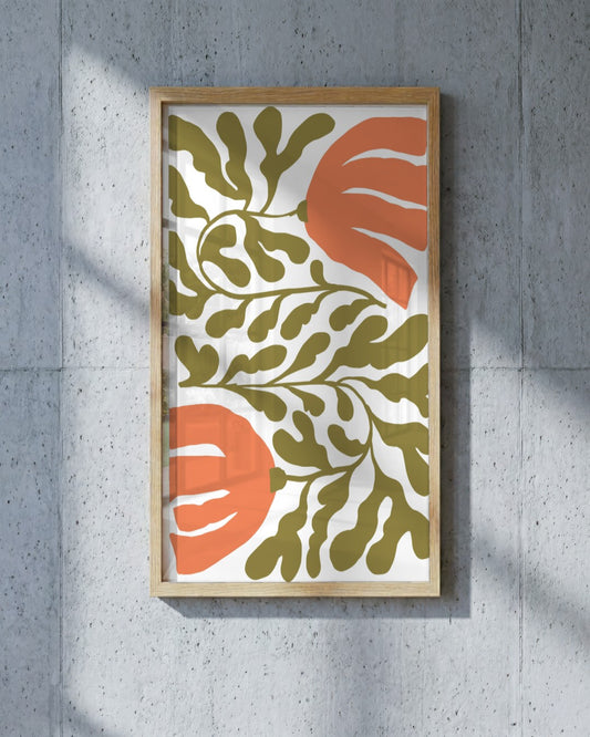 SENT Studio - Blooming Flowers Poster No. 36 - framed print in a styled room