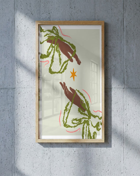SENT Studio - Blooming Flowers Poster No. 29 - framed print in a styled room