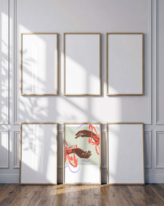 SENT Studio - Blooming Flowers Poster No. 44 - framed print in a styled room