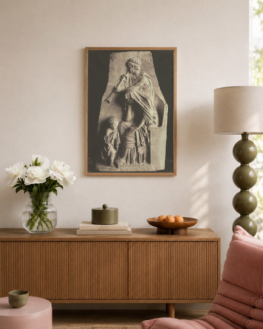 Henri Le Secq - Plaster Cast from the Depaulis Collection - framed print in a styled room