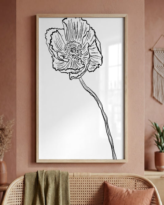SENT Studio - Blooming Flowers Poster No. 32 - framed print in a styled room
