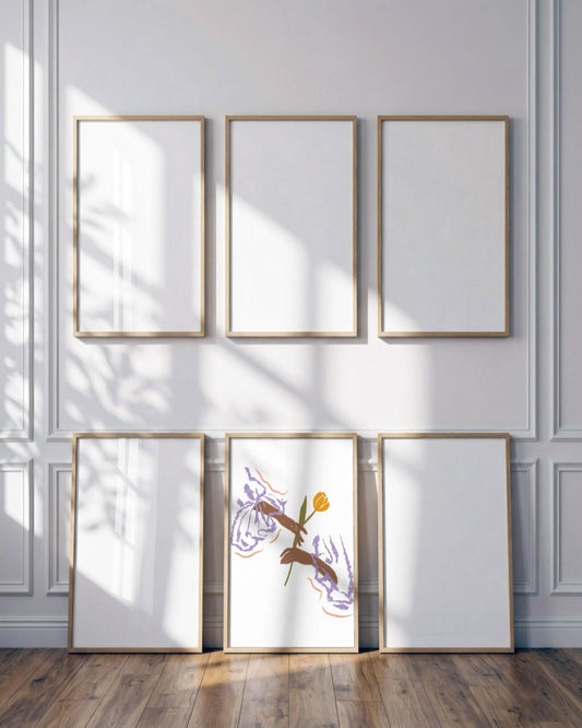 SENT Studio - Blooming Flowers Poster No. 44 - framed print in a styled room