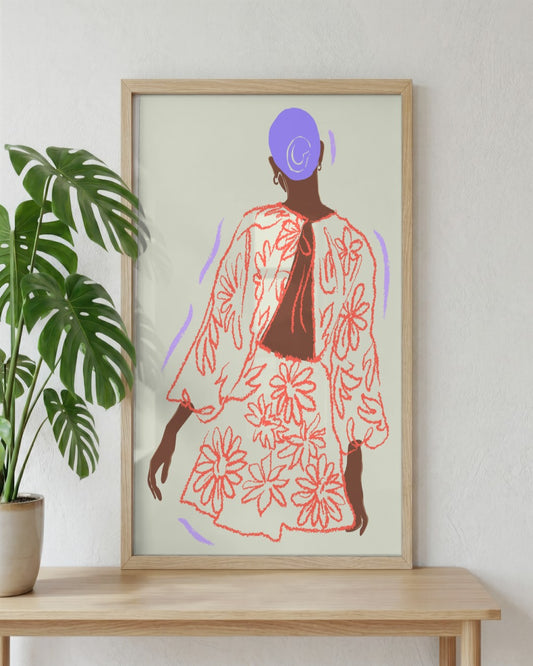 SENT Studio - Blooming Flowers Poster No. 38 - framed print in a styled room