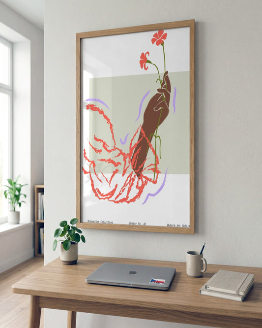 SENT Studio - Blooming Flowers Poster No. 49 - framed print in a styled room