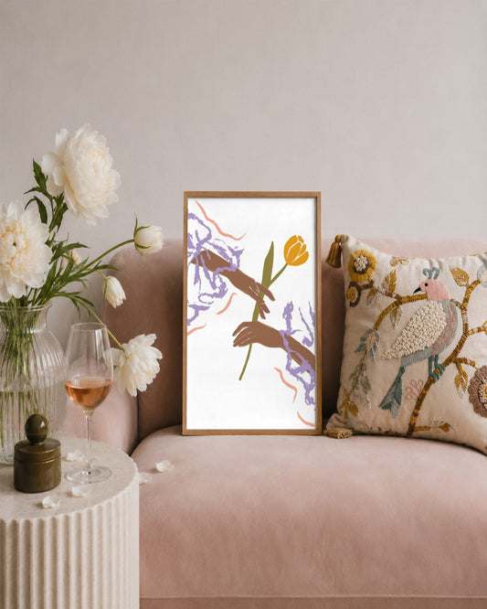 SENT Studio - Blooming Flowers Poster No. 44 - framed print in a styled room