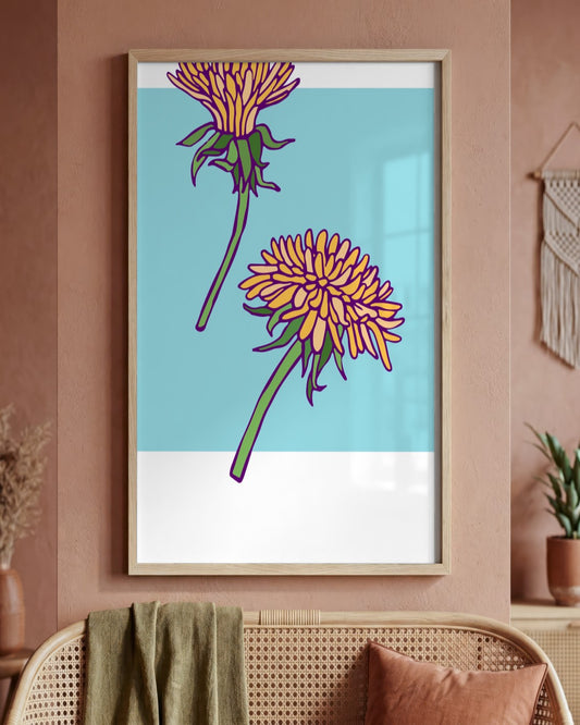 SENT Studio - Flower Poster No. 24 - framed print in a styled room