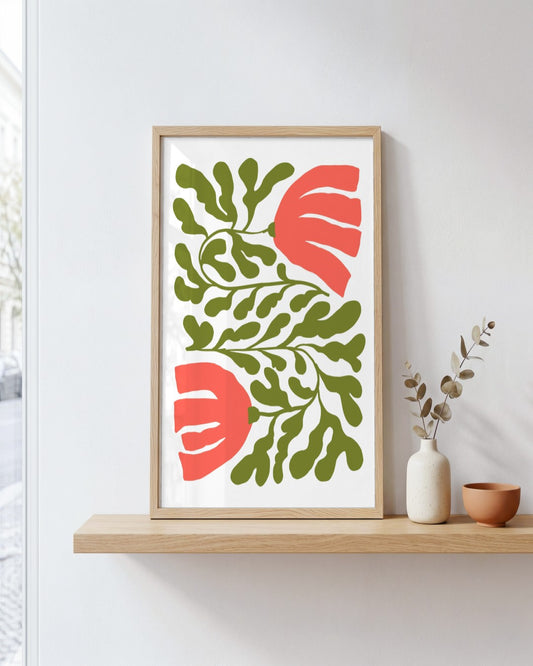 SENT Studio - Blooming Flowers Poster No. 41 - framed print in a styled room