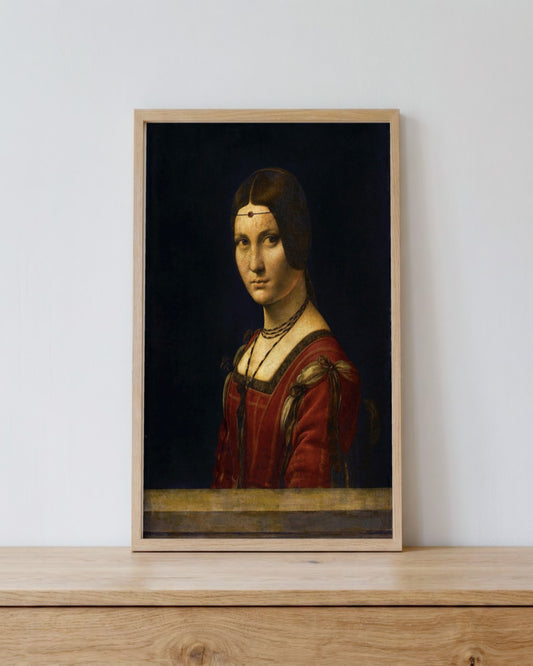 Leonardo da Vinci - La Belle Ferronnière - framed print in a styled room