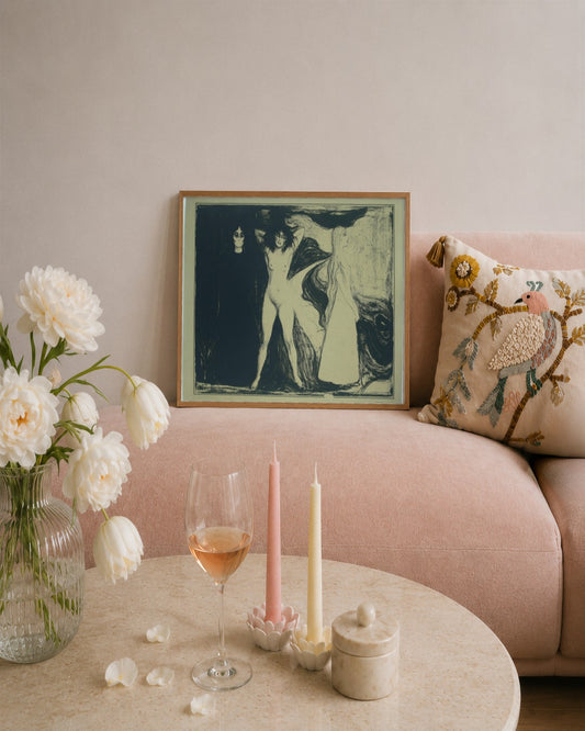 Edvard Munch - The Woman - framed print in a styled room