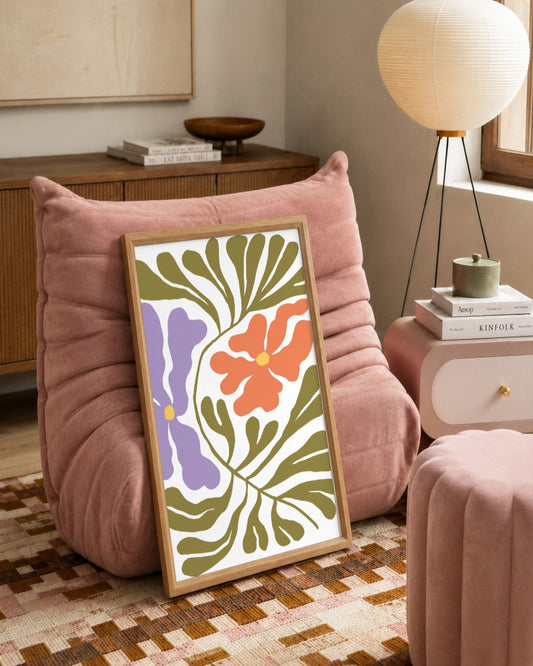 SENT Studio - Blooming Flowers Poster No. 46 - framed print in a styled room