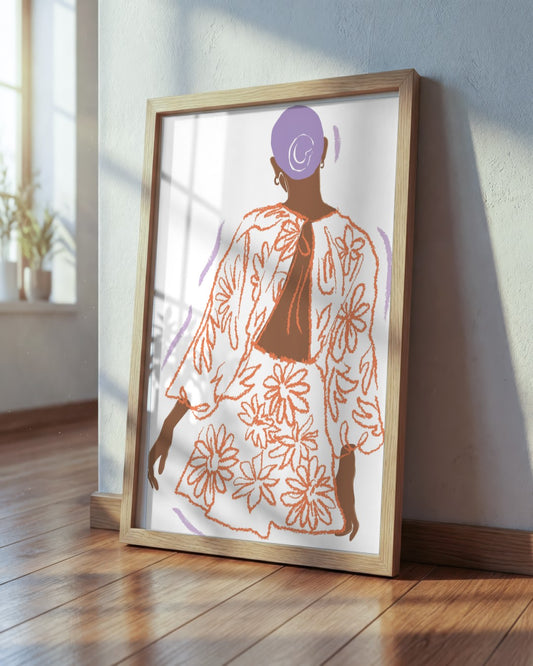 SENT Studio - Blooming Flowers Poster No. 55 - framed print in a styled room