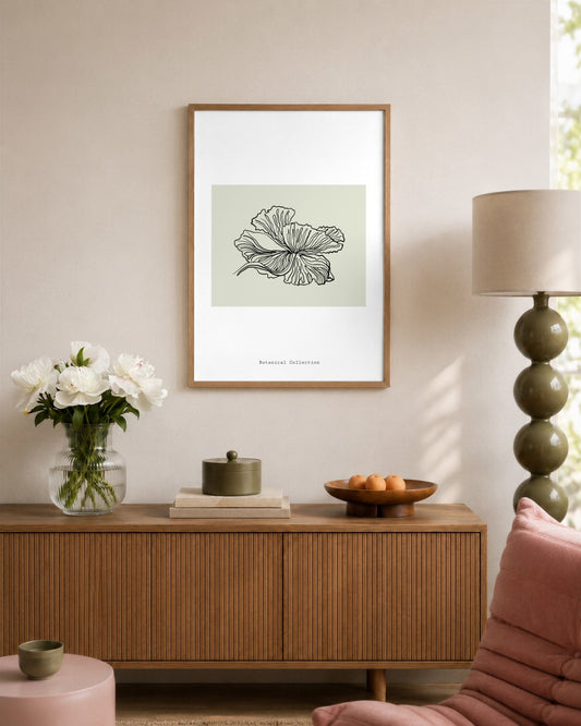 SENT Studio - Blooming Flowers Poster No. 23 - framed print in a styled room