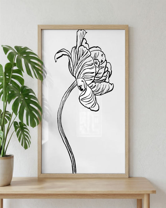 SENT Studio - Blooming Flowers Poster No. 33 - framed print in a styled room
