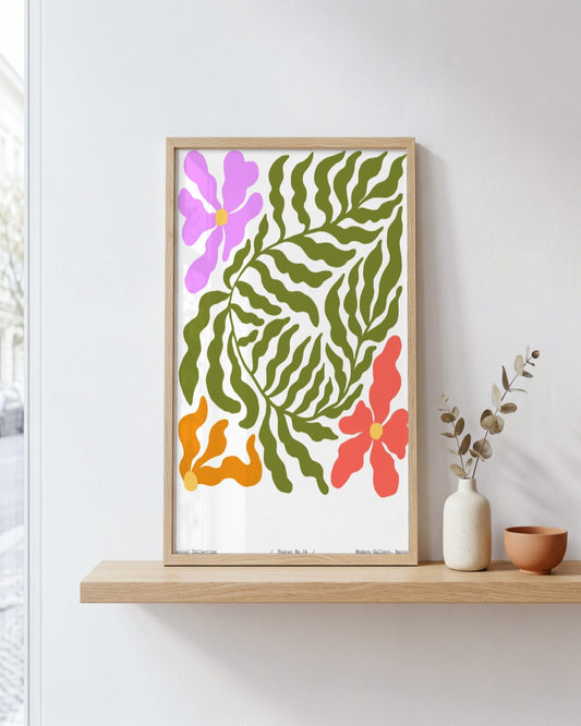 SENT Studio - Blooming Flowers Poster No. 34 - framed print in a styled room