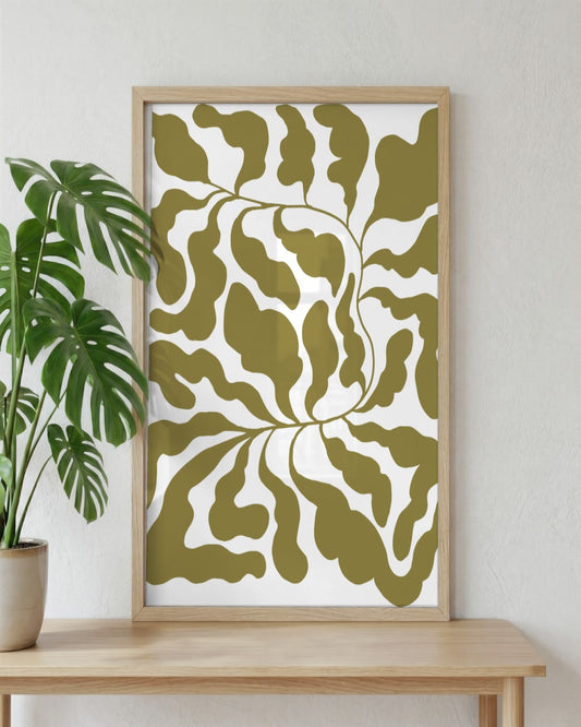SENT Studio - Blooming Flowers Poster No. 38 - framed print in a styled room