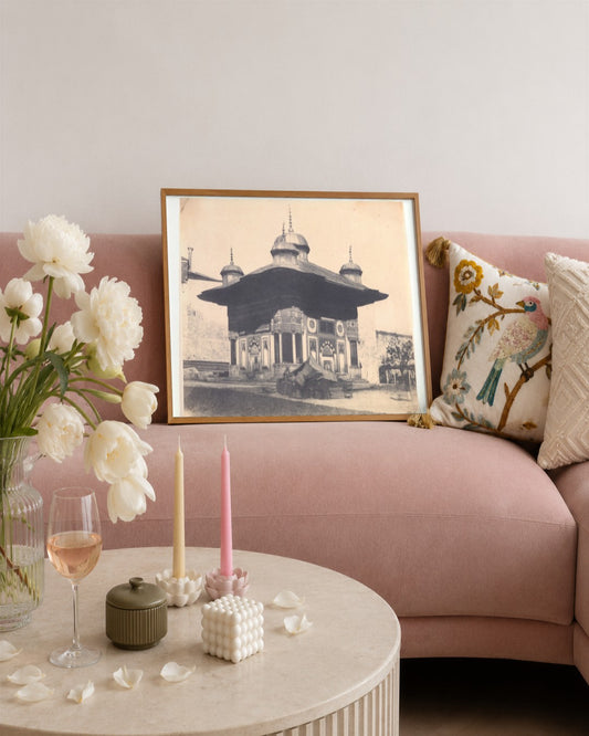 Ernest de Caranza - Fountaine de la Sophie, Constantinople - framed print in a styled room