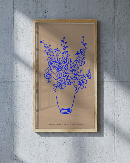 SENT Studio - Blooming Flowers Poster No. 48 - framed print in a styled room