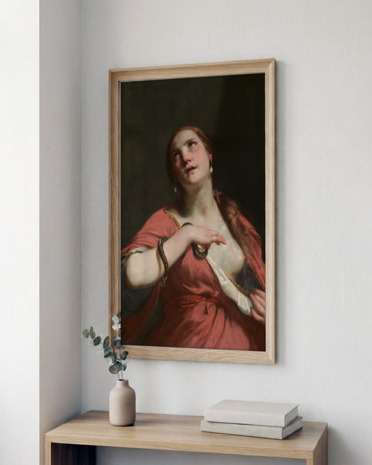 Renaissance Masters - Cleopatra - framed print in a styled room