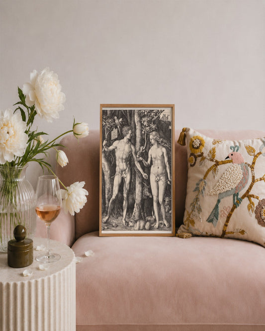 Albrecht Dürer - Adam and Eve - framed print in a styled room