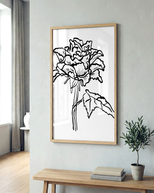 SENT Studio - Blooming Flowers Poster No. 21 - framed print in a styled room