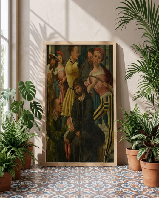 Renaissance Masters - The Presentation Panel - framed print in a styled room