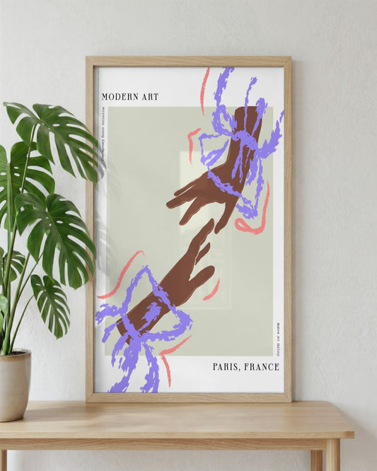 SENT Studio - Blooming Flowers Poster No. 33 - framed print in a styled room