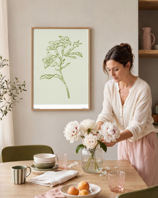 SENT Studio - Blooming Flowers Poster No. 58 - framed print in a styled room