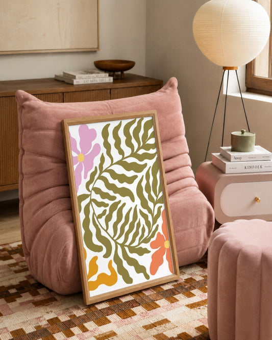 SENT Studio - Blooming Flowers Poster No. 37 - framed print in a styled room