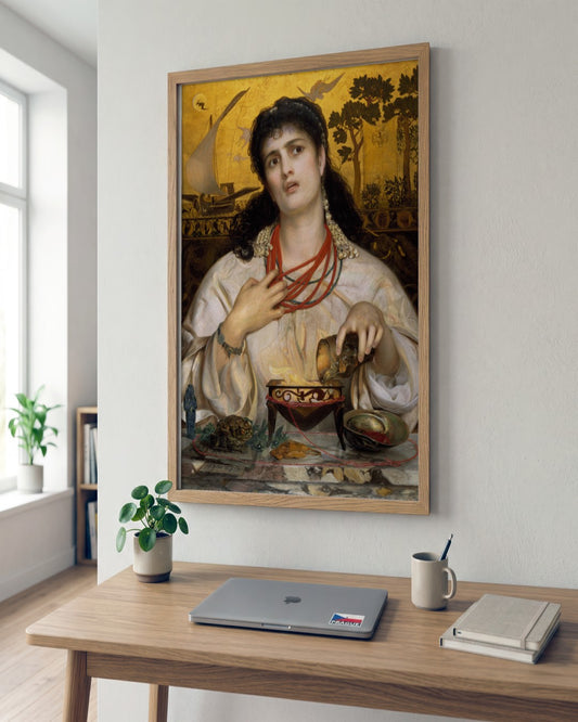 Frederick Sandys - Medea - framed print in a styled room