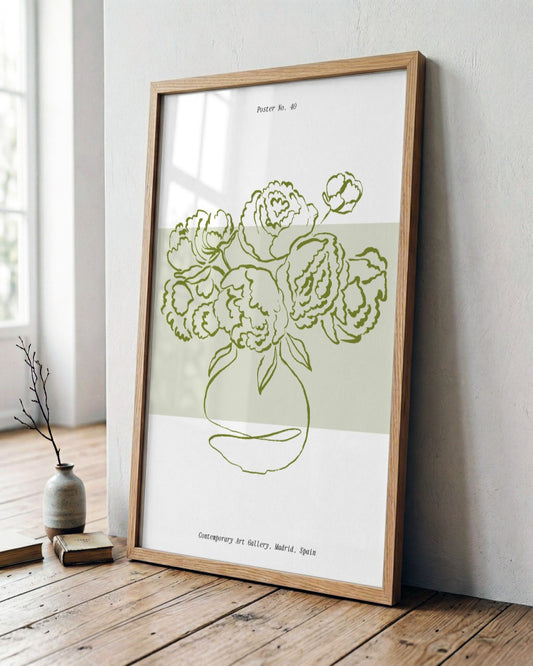 SENT Studio - Blooming Flowers Poster No. 40 - framed print in a styled room