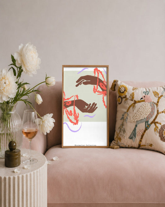 SENT Studio - Blooming Flowers Poster No. 44 - framed print in a styled room