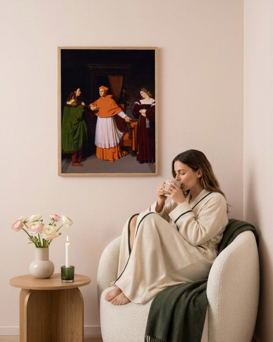 Renaissance Masters - Renaissance Masterpiece No. 77 - framed print in a styled room
