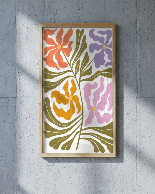 SENT Studio - Blooming Flowers Poster No. 48 - framed print in a styled room