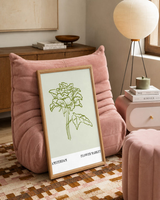 SENT Studio - Blooming Flowers Poster No. 42 - framed print in a styled room