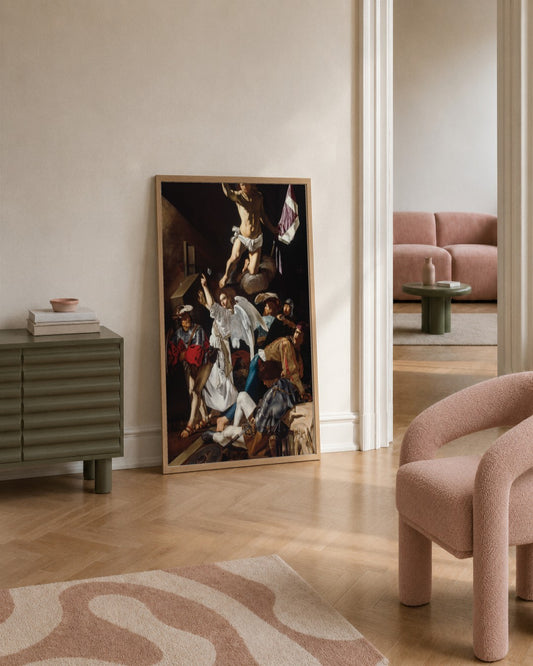 Renaissance Masters - The Resurrection - framed print in a styled room