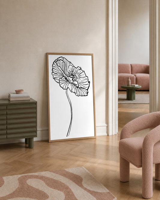 SENT Studio - Blooming Flowers Poster No. 7 - framed print in a styled room