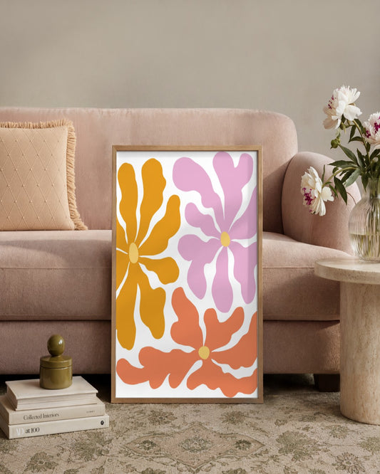 SENT Studio - Blooming Flowers Poster No. 45 - framed print in a styled room