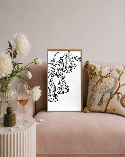 SENT Studio - Blooming Flowers Poster No. 34 - framed print in a styled room