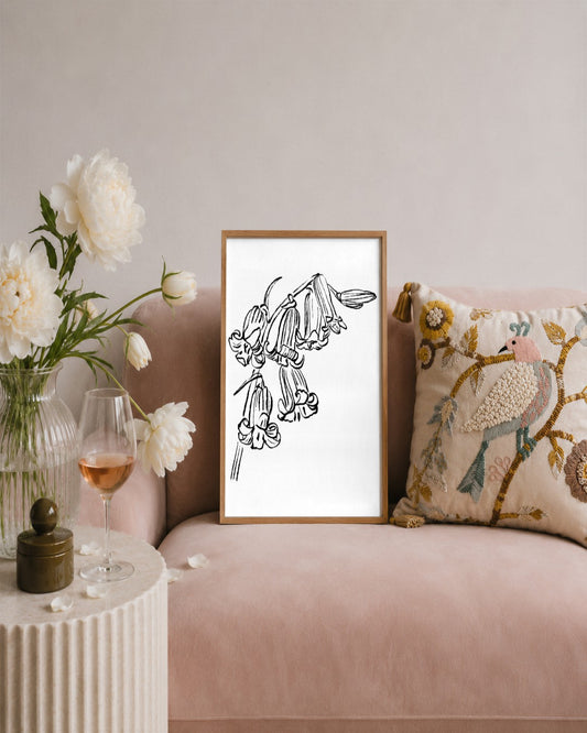 SENT Studio - Blooming Flowers Poster No. 34 - framed print in a styled room